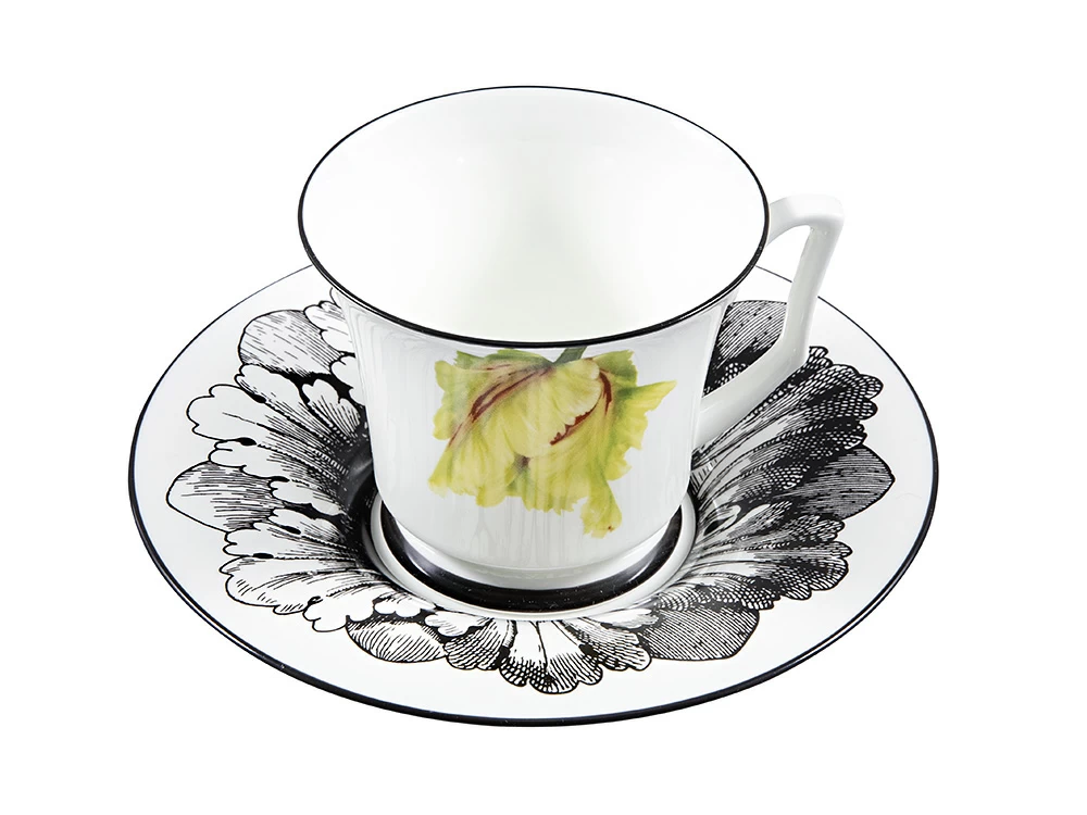 Подарочный набор чашка с блюдцем, форма Юлия рисунок Сысоев. Волшебный сад II арт. 81.30913.00.1