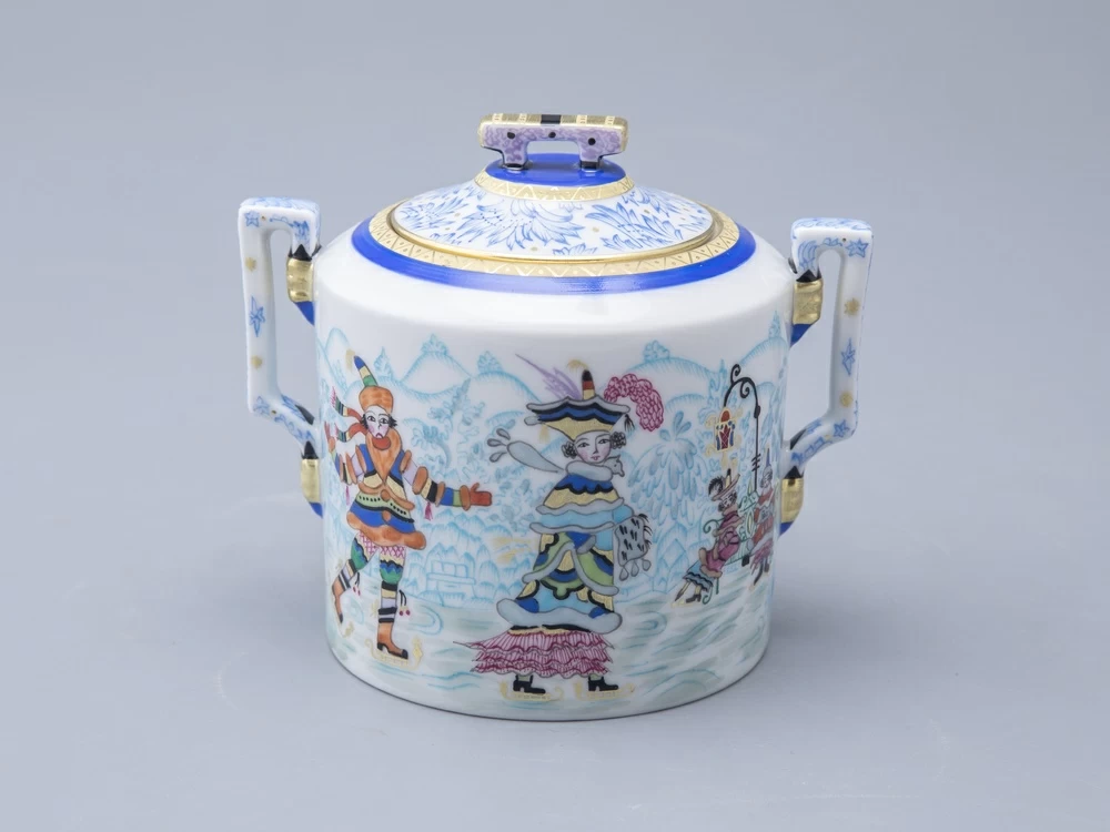 Сахарница, форма Гербовая, рисунок Зимние забавы арт. 80.07796.00.1