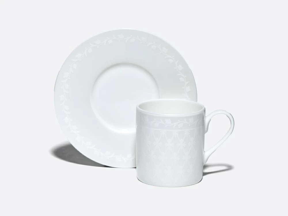 Чашка с блюдцем 130 мл, форма Идиллия, рисунок Жемчужная сетка, арт. 81.34972.00.1