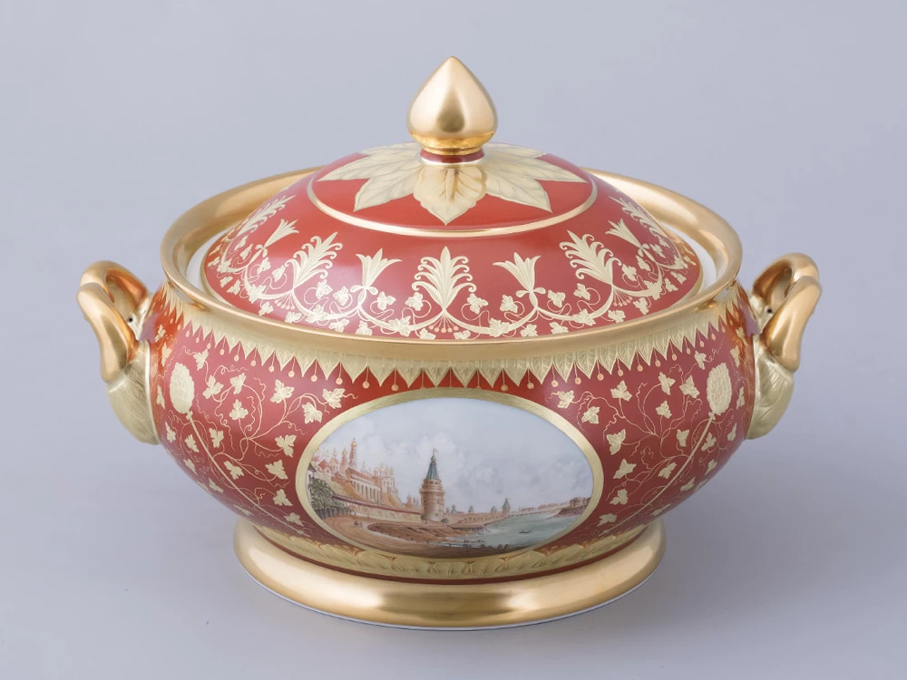 Супница, форма Александрия, рисунок Гурьевский сервиз арт. 80.43362.00.1