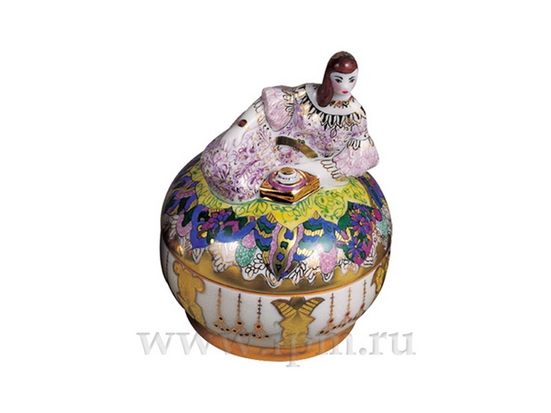 Туалетная коробочка Дама в лиловом платье арт. 80.04759.00.1