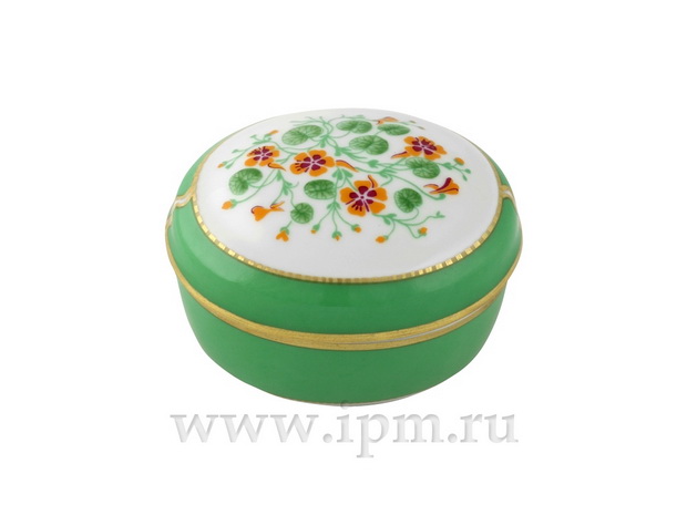 Туалетная коробочка форма Овальная рисунок Настурция арт. 80.60281.00.1