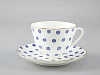 Чашка с блюдцем чайная форма Весенняя рисунок Polka dot арт. 81.28727.00.1