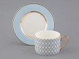 Чашка с блюдцем 250 мл форма Идиллия рисунок Азур 1 арт. 81.26828.00.1