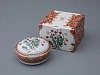 Туалетная коробочка в подарочной упаковке, форма Круглая, рисунок Клюква заповедная, арт 81.34282.00.1