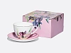 Чашка с блюдцем L’Art des Fleurs (Искусство цветов) в подарочной упаковке, форма Весенняя 2, рисунок Роузи, арт 81.33402.00.1