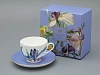 Чашка с блюдцем L’Art des Fleurs (Искусство цветов) в подарочной упаковке, форма Весенняя 2, рисунок Аметистовое пламя, арт 81.33403.00.1